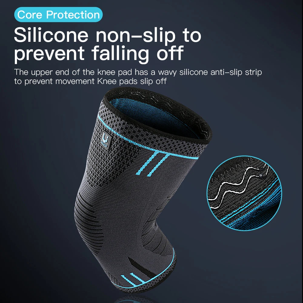 1 manchon de compression élastique et respirant pour genou 
– idéal pour le basket-ball, la course à pied et le cyclisme