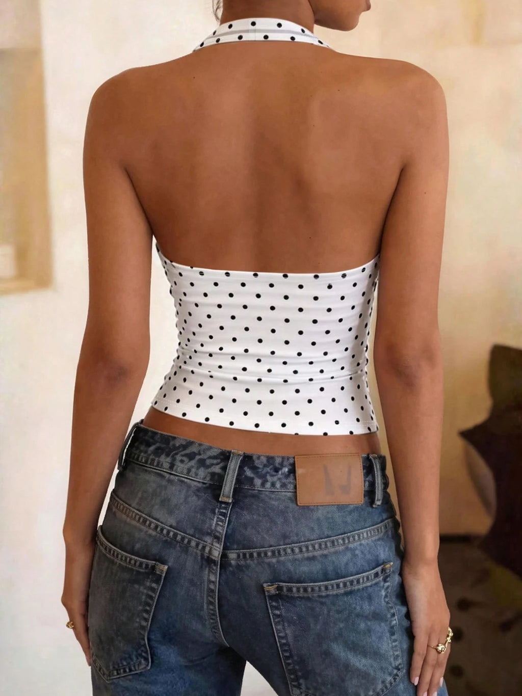 -débardeur à  pois