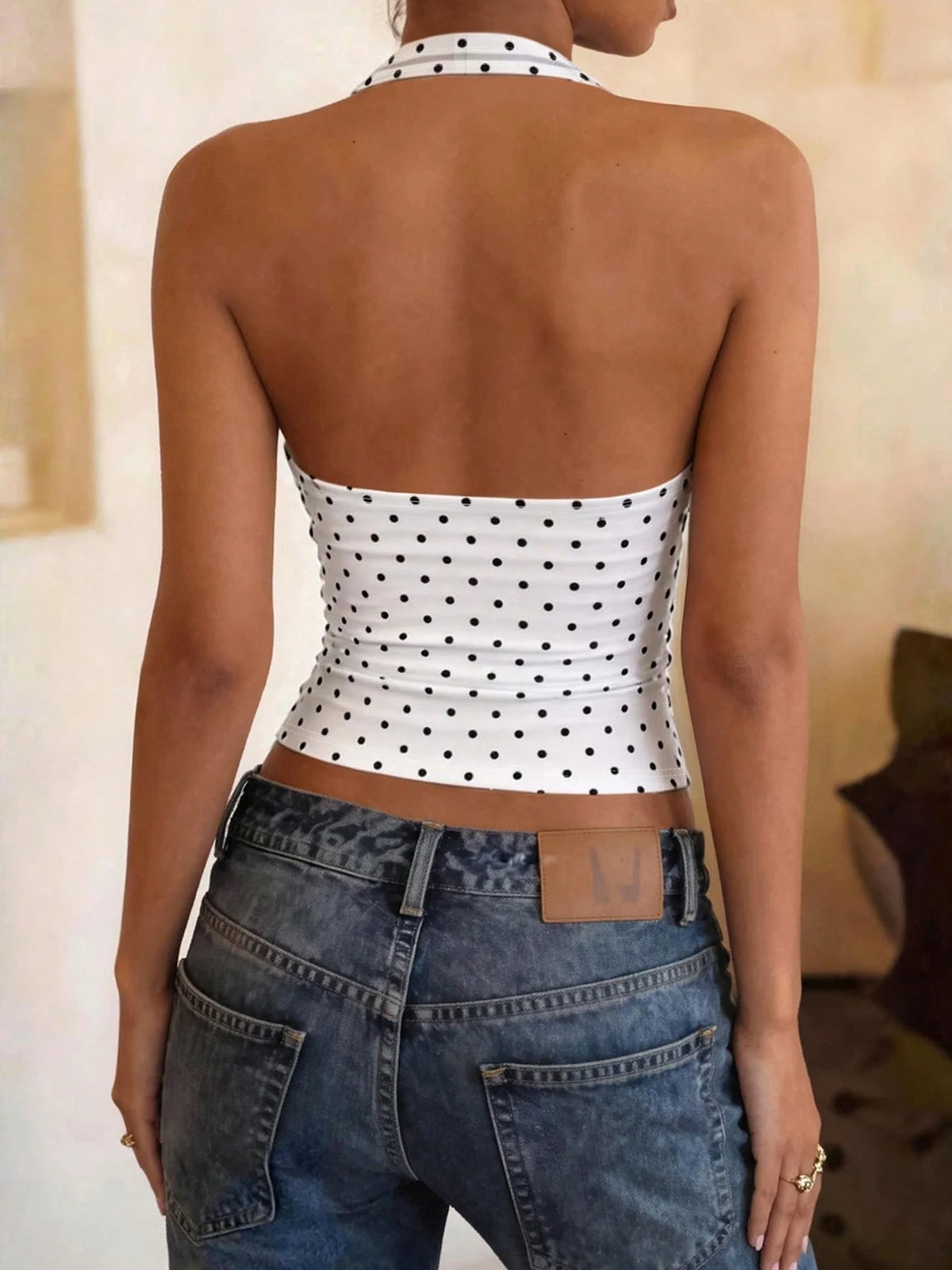 -débardeur à  pois