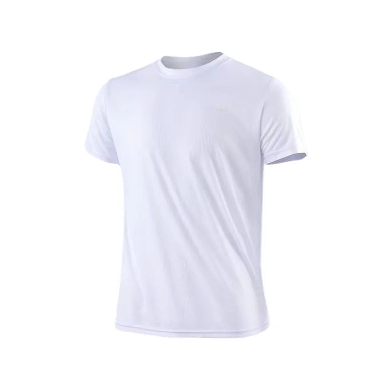 T-shirt de Sport pour homme à manches courtes et col rond – Respirant, léger et à séchage rapide – Idéal pour la musculation, la course et l'entraînement