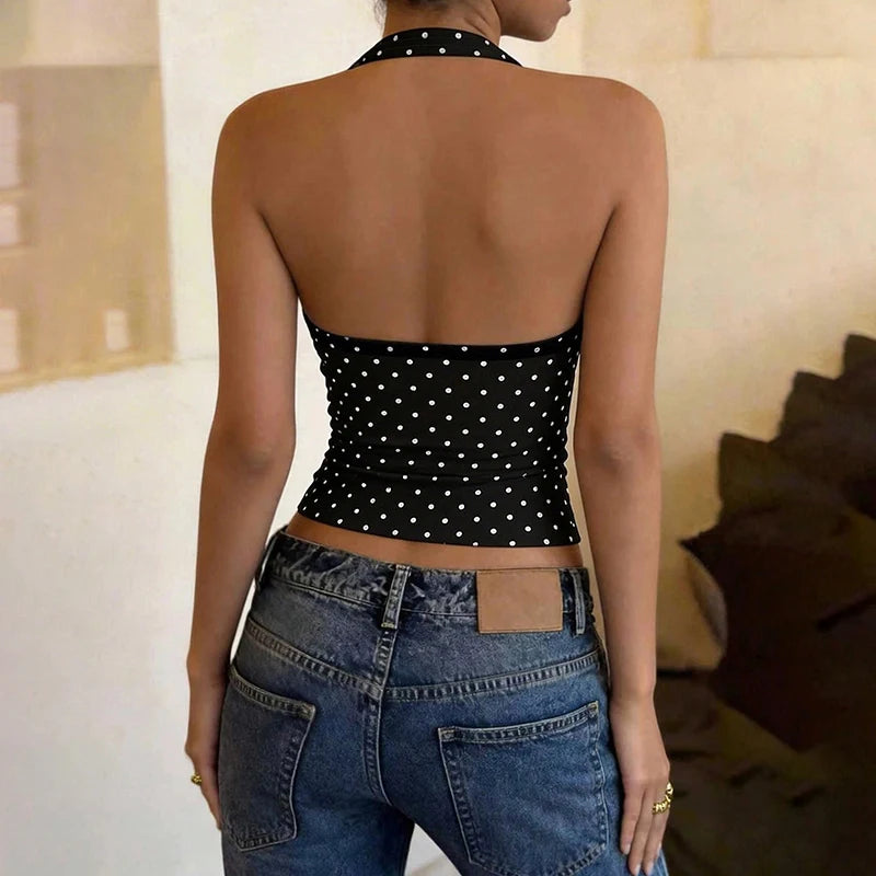 -débardeur à  pois