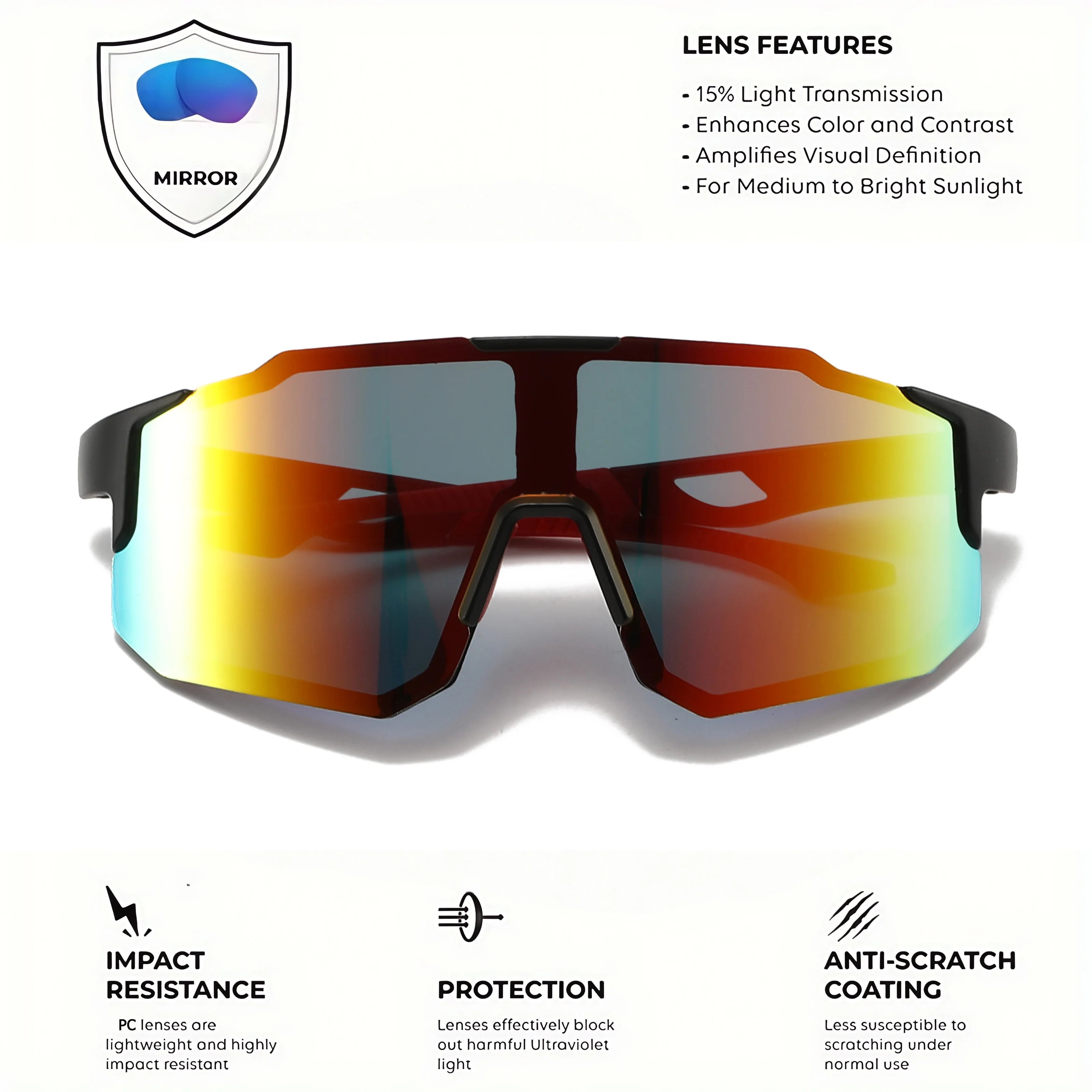 -Lunettes de sport
-pour le cyclisme, la randonnée et les activités de plein air