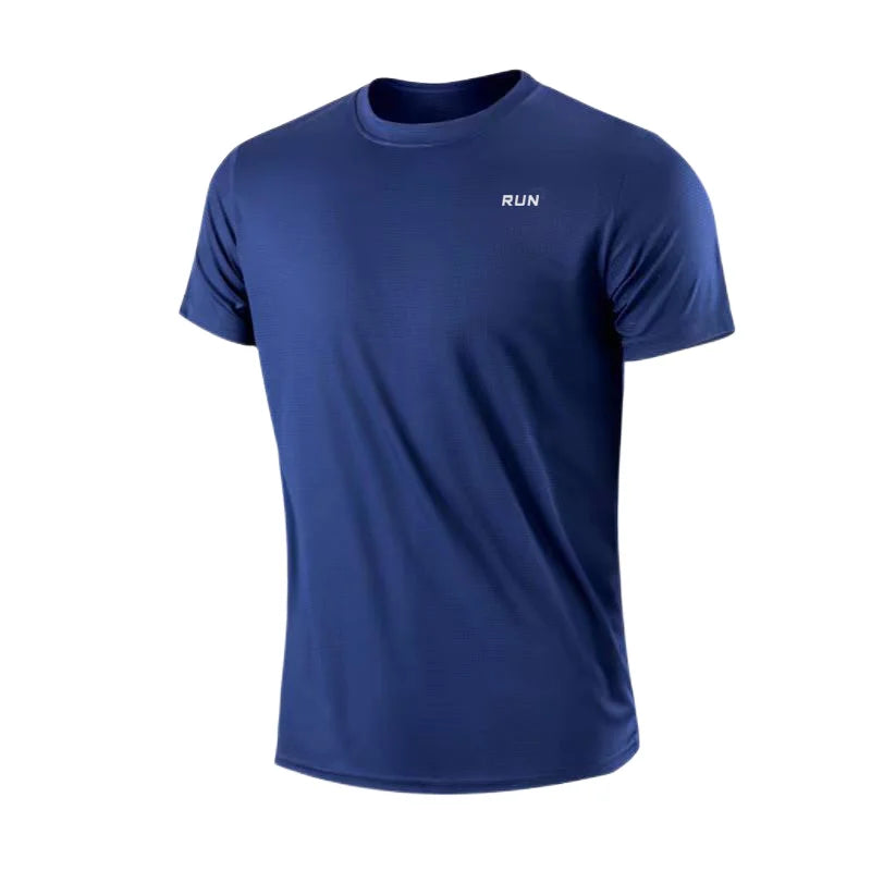 T-shirt de Sport pour homme à manches courtes et col rond – Respirant, léger et à séchage rapide – Idéal pour la musculation, la course et l'entraînement