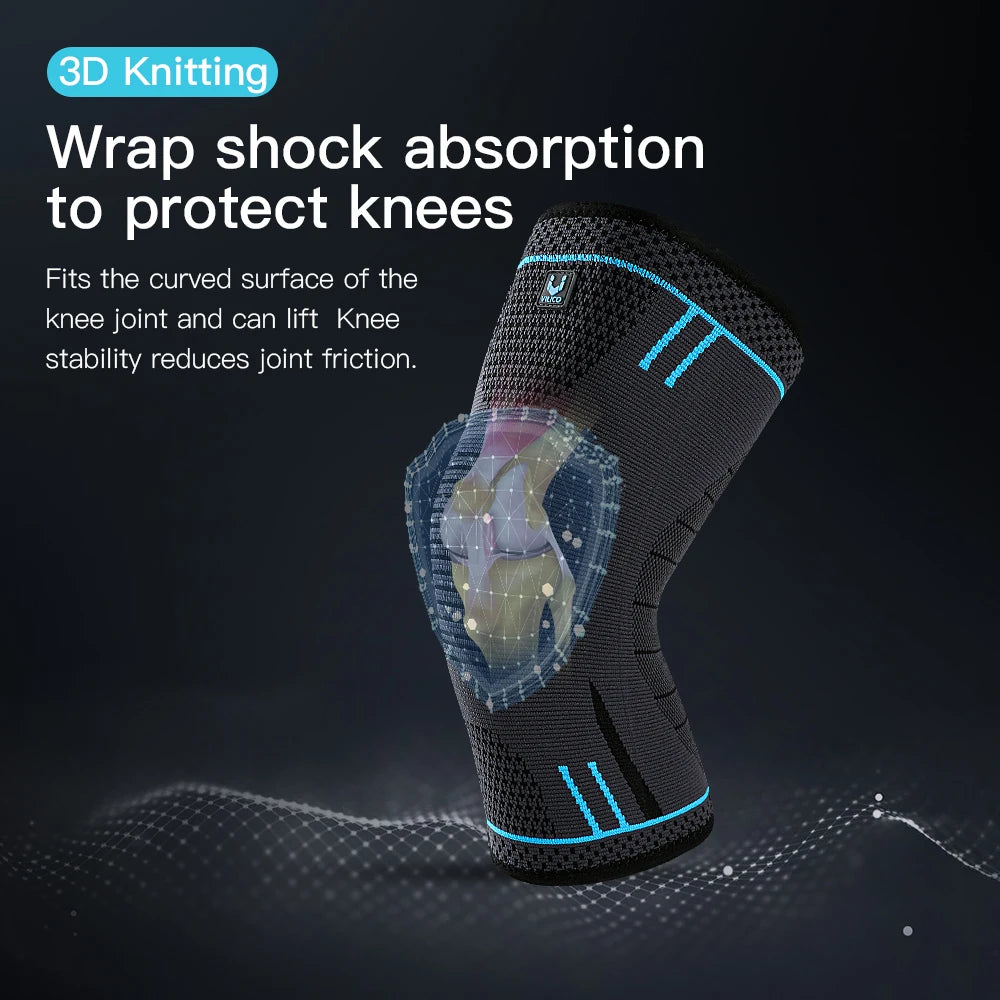 1 manchon de compression élastique et respirant pour genou 
– idéal pour le basket-ball, la course à pied et le cyclisme
