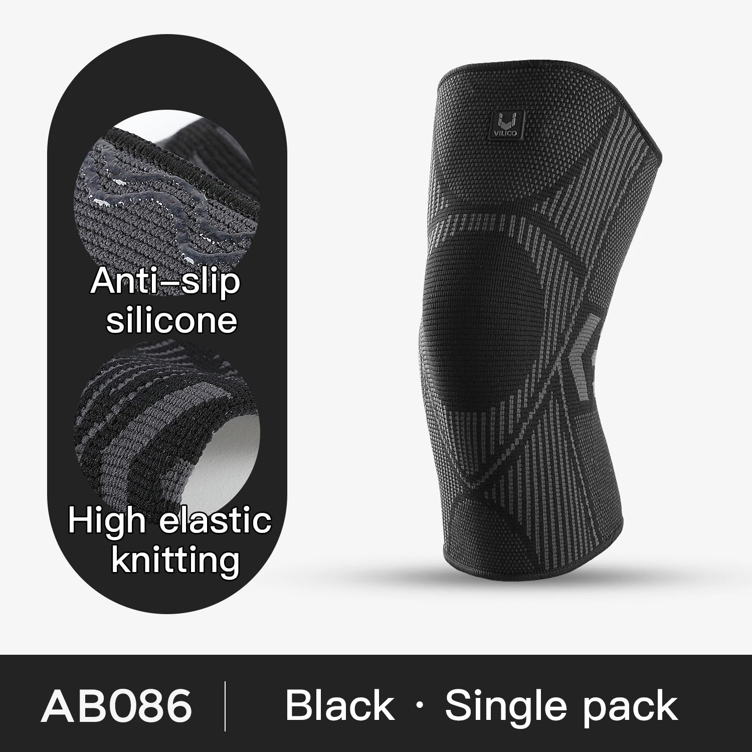 1 manchon de compression élastique et respirant pour genou 
– idéal pour le basket-ball, la course à pied et le cyclisme