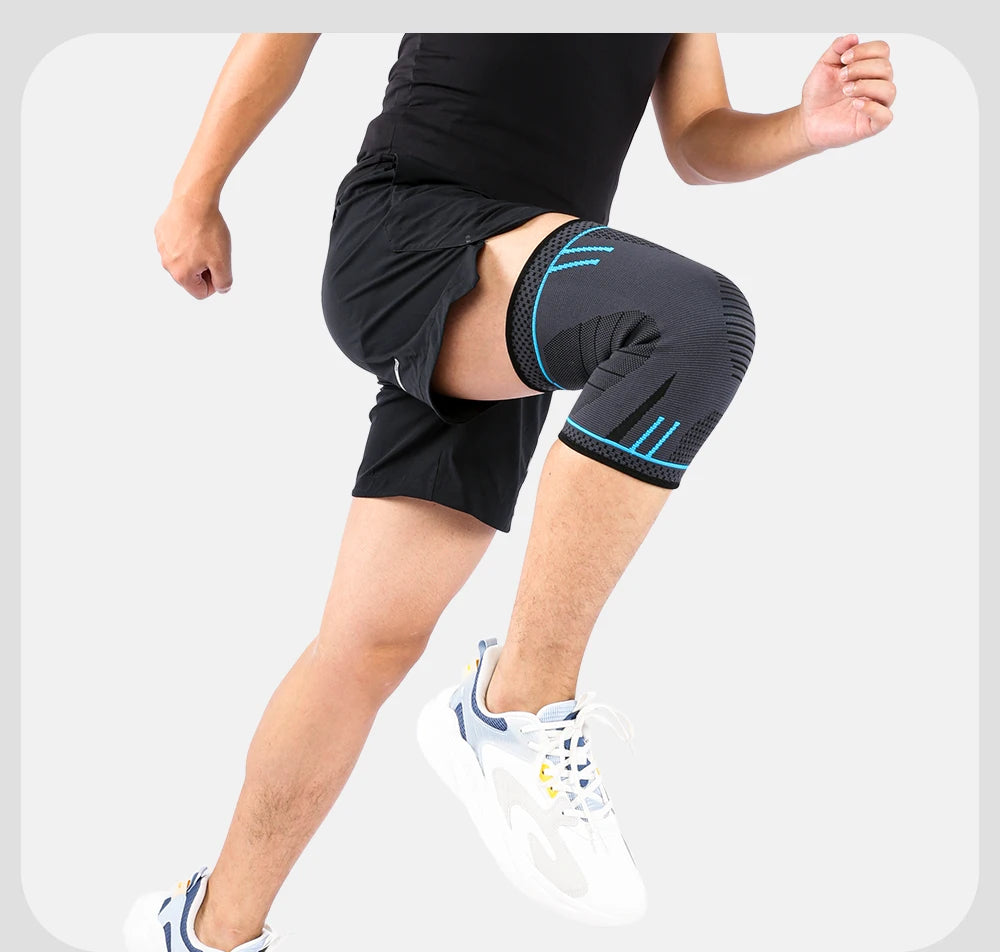 1 manchon de compression élastique et respirant pour genou 
– idéal pour le basket-ball, la course à pied et le cyclisme