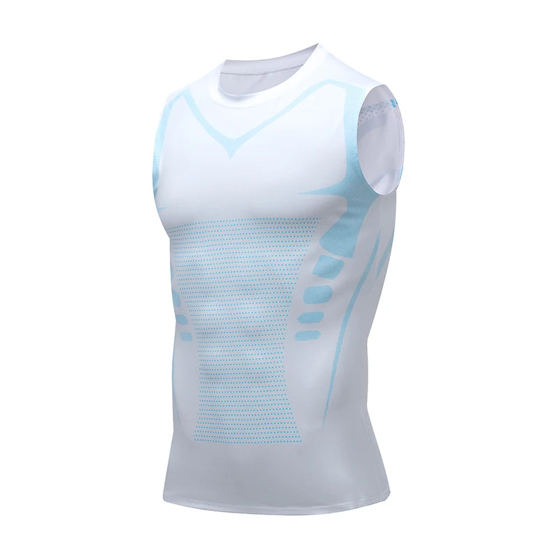 Débardeur de compression pour homme – Haut de sport sans manches à séchage rapide avec motif – Idéal pour le fitness, la musculation et l'entraînement