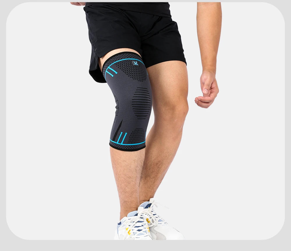 1 manchon de compression élastique et respirant pour genou 
– idéal pour le basket-ball, la course à pied et le cyclisme